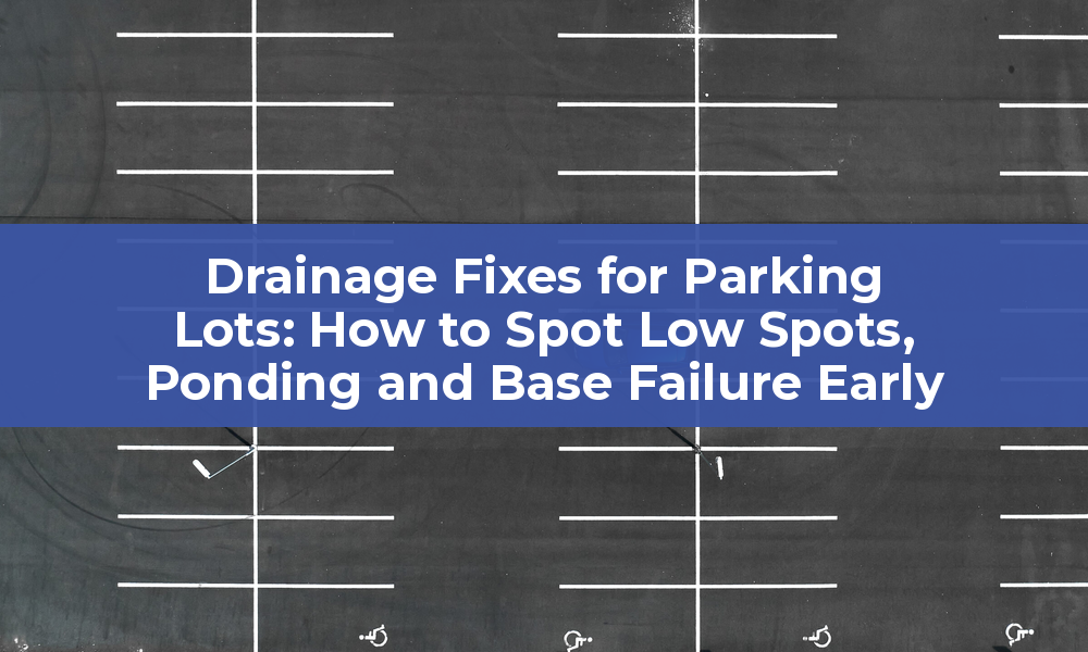 Drainage Fixes for Parking Lots: How to Spot Low Spots, Ponding and Base Failure Early